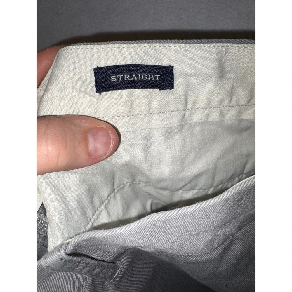 J Crew Flex Straight Fit Chino Pants Gray Mens W36 L30‎ Cotton Blend